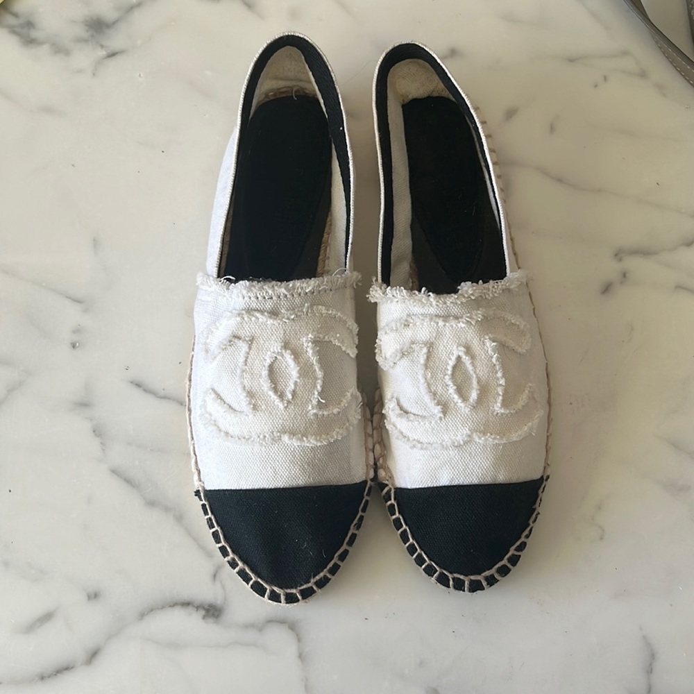Chanel CC Canvas Espadrille